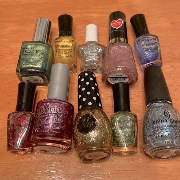 Lot of 10 - The All Glitter Lot! Every color is shimmering and Glittering! - Picture 1 of 1